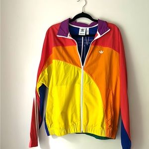 Adidas Originals Pride Rainbow Off-Center Jacket Men’s Large Multicolor